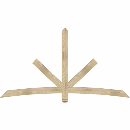 Ekena Millwork Alberta Rough Sawn Timber Gable Bracket, Douglas Fir, 84"W x 45"H x 4"D x 4"F, 13/12 Pitch GBW084X45X0404ALB00RDF